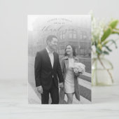 Romantische zwart-wit foto bedankkaart (Staand voorkant)