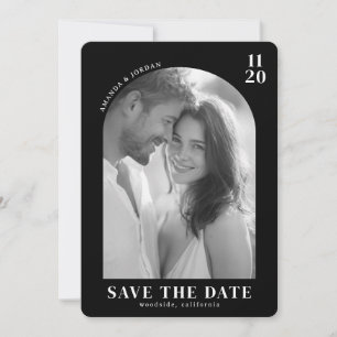Romantische zwart-wit foto save the date