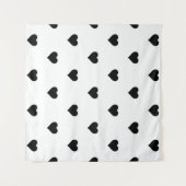 Romantische zwart-wit hart chique muur decor wandkleed (Voorkant (horizontaal))