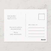 Romantische zwart-witte Pas getrouwd Foto Kerst Briefkaart (Achterkant)