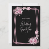 Romantische zwarte kalligrafie Alle bruiloft uitno Kaart (Achterkant)