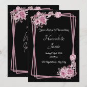 Romantische zwarte kalligrafie Alle bruiloft uitno Kaart (Voorkant / Achterkant)