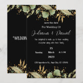 Romantische zwarte kalligrafie Alle bruiloft uitno Kaart (Voorkant / Achterkant)