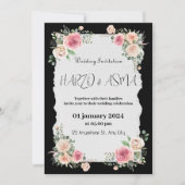 Romantische zwarte kalligrafie Alle bruiloft uitno Kaart (Voorkant)