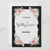 Romantische zwarte kalligrafie Alle bruiloft uitno Kaart (Achterkant)