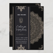 Romantische zwarte kalligrafie Alle bruiloft uitno Kaart (Voorkant / Achterkant)