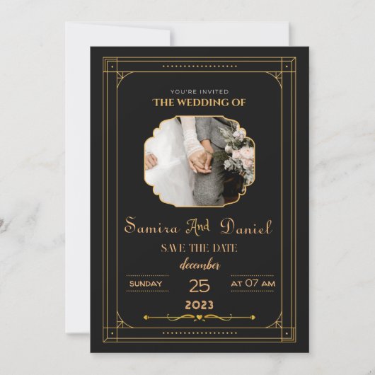 Romantische zwarte kalligrafie Alle bruiloft uitno Kaart (Voorkant)