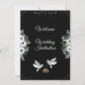 Romantische zwarte kalligrafie Alle bruiloft uitno Kaart (Achterkant)