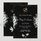 Romantische zwarte kalligrafie Alle bruiloft uitno Kaart (Voorkant / Achterkant)