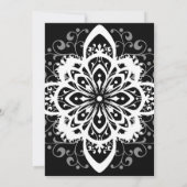 Romantische zwarte Stropdas huwelijksuitnodigingen Kaart (Achterkant)