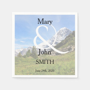 Romantische Zwitserland bergland huwelijksvoltrekk Servetten