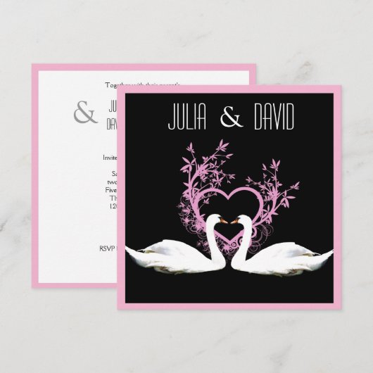 Romantische zwitserse uitnodiging (Voorkant / Achterkant)