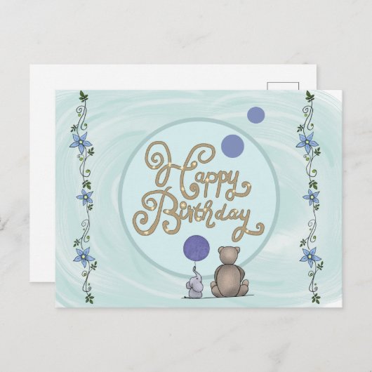 romantischer Elefant Briefkaart (Voorkant / Achterkant)