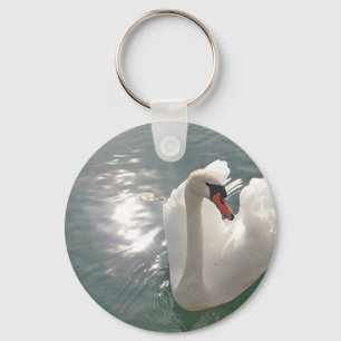 Romantischer weisser Schwan Sleutelhanger