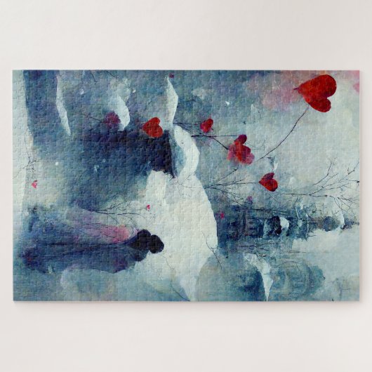 Romantisches Valentins Puzzle Legpuzzel (Horizontaal)