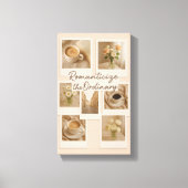 Romantiseer de gewone - esthetische polaroidmuur canvas afdruk (Voorkant)