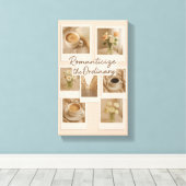 Romantiseer de gewone - esthetische polaroidmuur canvas afdruk (Insitu (Houten vloer))