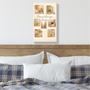 Romantiseer de gewone - esthetische polaroidmuur canvas afdruk