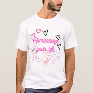 Romantiseer je leven - Roze esthetische motivaties T-shirt