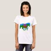 Romany Gypsy flag text and horse T-Shirt (Voorkant volledig)