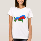 Romany Gypsy vlag tekst en paard T-Shirt (Voorkant)