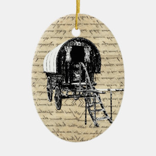  Romany Gypsy wagen Keramisch Ornament