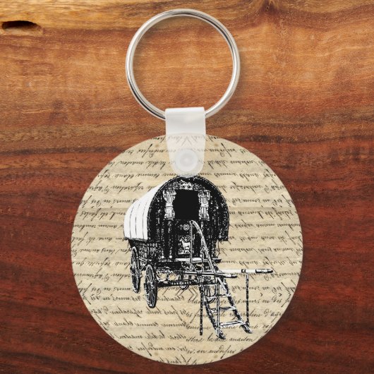  Romany Gypsy wagen Sleutelhanger (Voorkant)