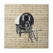  Romany Gypsy wagen Tegeltje (Voorkant)