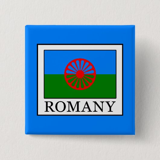 Romany Vierkante Button 5,1 Cm (Voorkant)