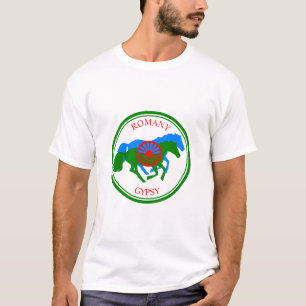 Romany zigeunervlag en paarden t-shirt