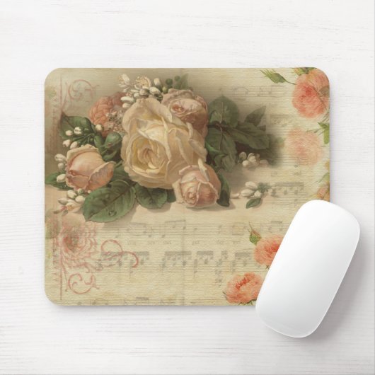 Romatisch  bloemmoesje muismat (Met muis)