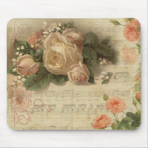 Romatische Vintage Floral Mousepad Muismat