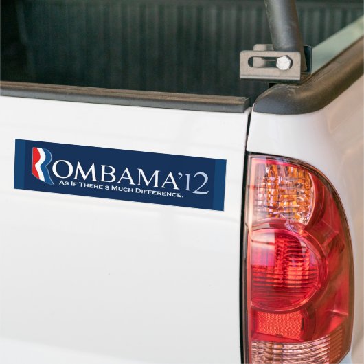 Rombama 2012: Alsof er veel verschil is. Bumpersticker (Op Truck)