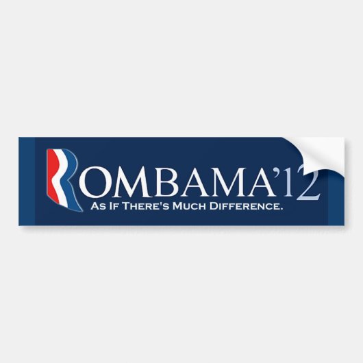 Rombama 2012: Alsof er veel verschil is. Bumpersticker (Voorkant)