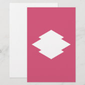 Rombische dennenbast briefpapier (Voorkant / Achterkant)
