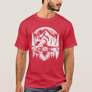 Romc Camping Byhe Lake Inhe Forest gezin T-shirt