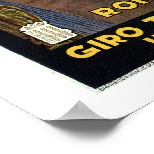  Rome 1920 Italiaanse reis Poster (Hoek)