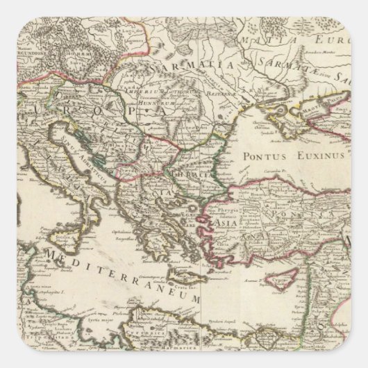 Rome 2 vierkante sticker (Voorkant)