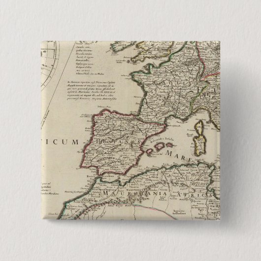 Rome 5 vierkante button 5,1 cm (Voorkant)