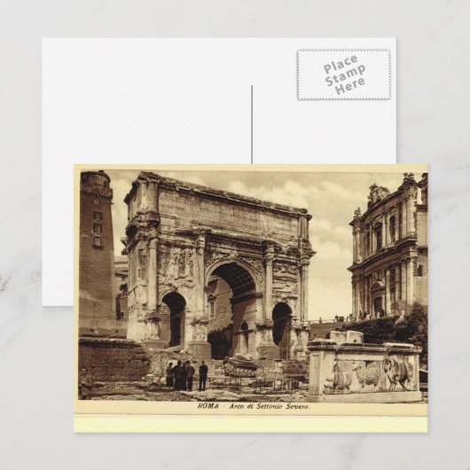 Rome, Arch van Septimus Severus Briefkaart (Voorkant / Achterkant)