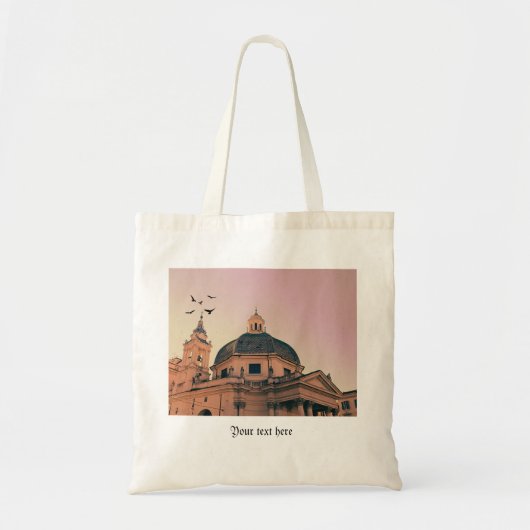 Rome architectuur & beeldhouwwerken gepersonalisee tote bag (Voorkant)