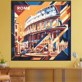 Rome Art Canvas Afdruk (Insitu (Woonkamer))