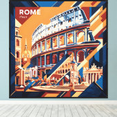 Rome Art Canvas Afdruk (Insitu (Houten vloer))