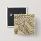 Rome Atlas Map Vierkante Button 5,1 Cm (Voorkant /achterkant)