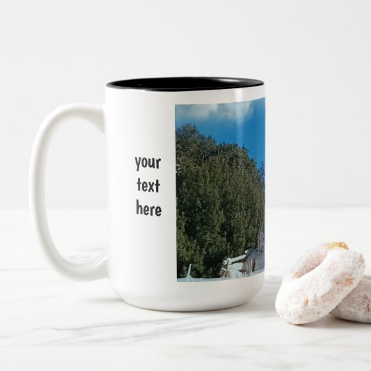 Rome beeldhouwwerk cadeau voor hem mok (Met donut)