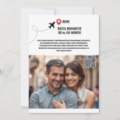 Rome bestemming bruiloft save the date modern (Achterkant)