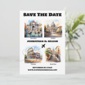 Rome bestemming bruiloft toeristische attracties f save the date (Staand voorkant)