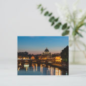 Rome bij nacht Briefkaart | St Peters | Sunset (Staand voorkant)