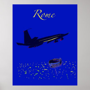 Rome bij nacht poster