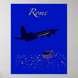 Rome bij nacht poster